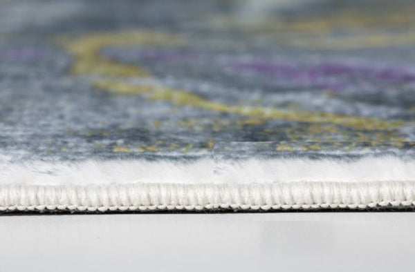 Homeroots 5' X 8' Gray Abstract Area Rug  Polyester 475335