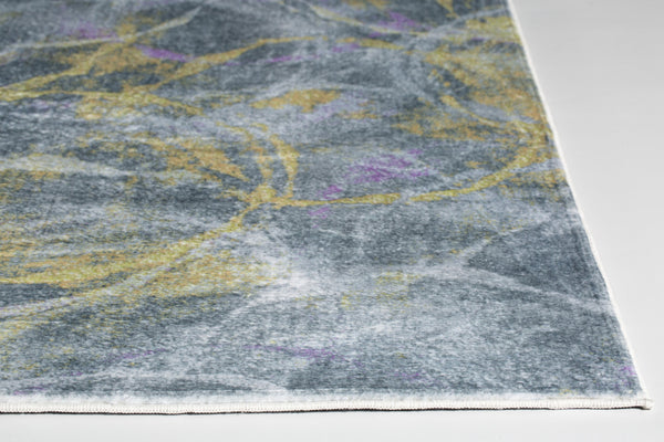 Homeroots 6' X 9' Gray Abstract Area Rug  Polyester 475336