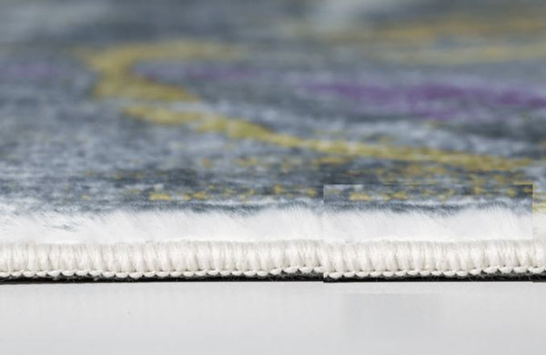 Homeroots 6' X 9' Gray Abstract Area Rug  Polyester 475336