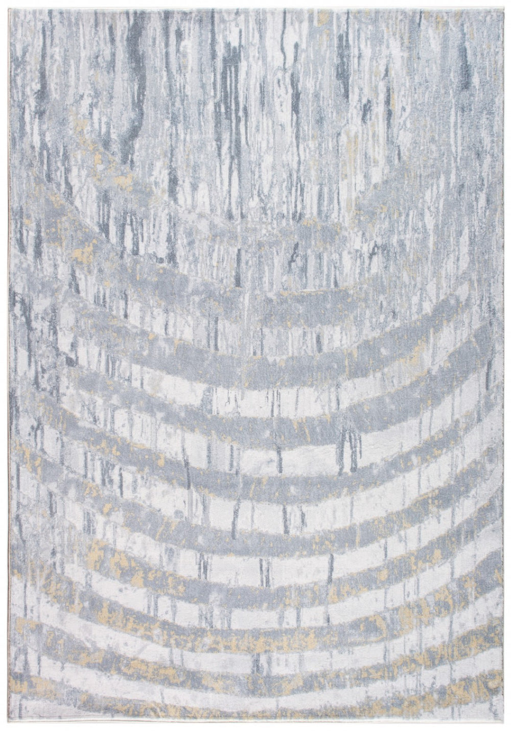 HomeRoots 5' Gray and Ivory Abstract Area Rug – Modern Design for Living Rooms, Bedrooms, and Home Offices 5' X 8' 475339