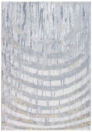 HomeRoots 5' Gray and Ivory Abstract Area Rug – Modern Design for Living Rooms, Bedrooms, and Home Offices 5' X 8' 475339