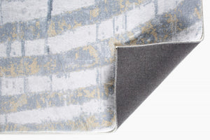 HomeRoots 5' Gray and Ivory Abstract Area Rug – Modern Design for Living Rooms, Bedrooms, and Home Offices 5' X 8' 475339