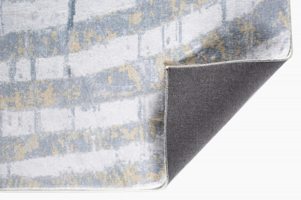 HomeRoots 5' Gray and Ivory Abstract Area Rug – Modern Design for Living Rooms, Bedrooms, and Home Offices 6' X 9' 475340