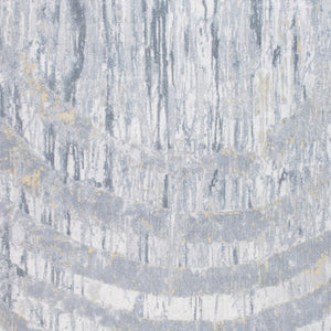 HomeRoots 5' Gray and Ivory Abstract Area Rug – Modern Design for Living Rooms, Bedrooms, and Home Offices 6' X 9' 475340