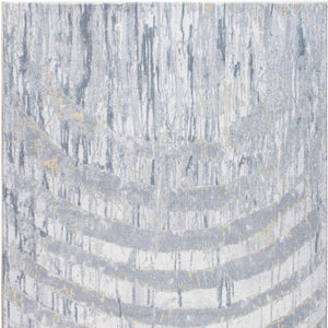 HomeRoots 5' Gray and Ivory Abstract Area Rug – Modern Design for Living Rooms, Bedrooms, and Home Offices 6' X 9' 475340