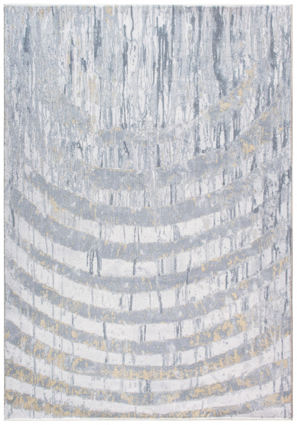 Homeroots 8' X 10' Gray Abstract Area Rug  Polyester 475341