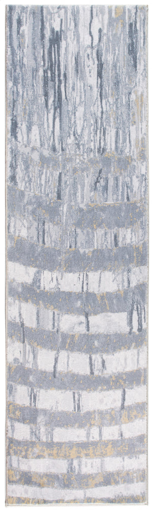 Homeroots 8' X 10' Gray Abstract Area Rug  Polyester 475341
