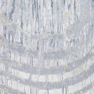 HomeRoots 8' Gray and Ivory Abstract Area Rug - Modern Artistry for High-Traffic Areas, Durable & Stylish Design 8' X 10' 475341