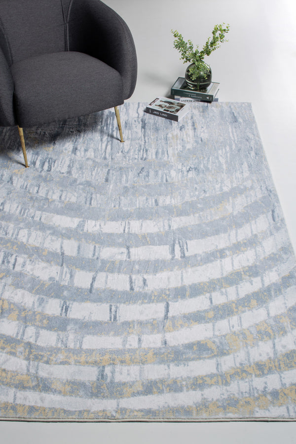 Homeroots 8' X 10' Gray Abstract Area Rug  Polyester 475341