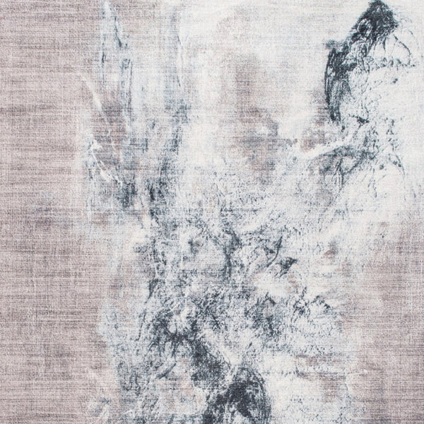 HomeRoots 5' Contemporary Sand Ivory and Black Abstract Area Rug for Stylish Living Room Décor and Durability 6' X 9' 475344