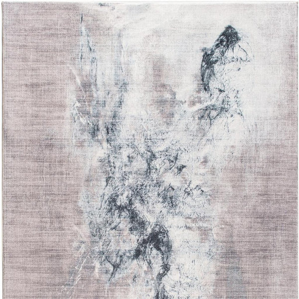 HomeRoots 8' Contemporary Sand and Black Abstract Area Rug - Durable, Stylish Design for Modern Spaces 8' X 10' 475345