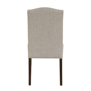 English Elm Modern Parsons Dining Chairs Set of 2 Nailhead Trim Fabric Upholstery Wood Legs Taupe B011P437959