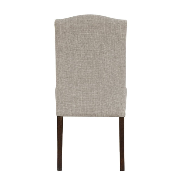 English Elm 9pc Rectangular Acacia Dining Set with Nailhead Parsons Chairs for Spacious Rooms Dark Brown,Taupe B011S02243