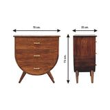 English Elm Solid Wood Agra Bedside