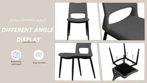 English Elm Modern Minimalist Grey Pu Leather Dining Chairs Set Of 2 – Stylish, Ergonomic, Durable For Any Space W1727P251123