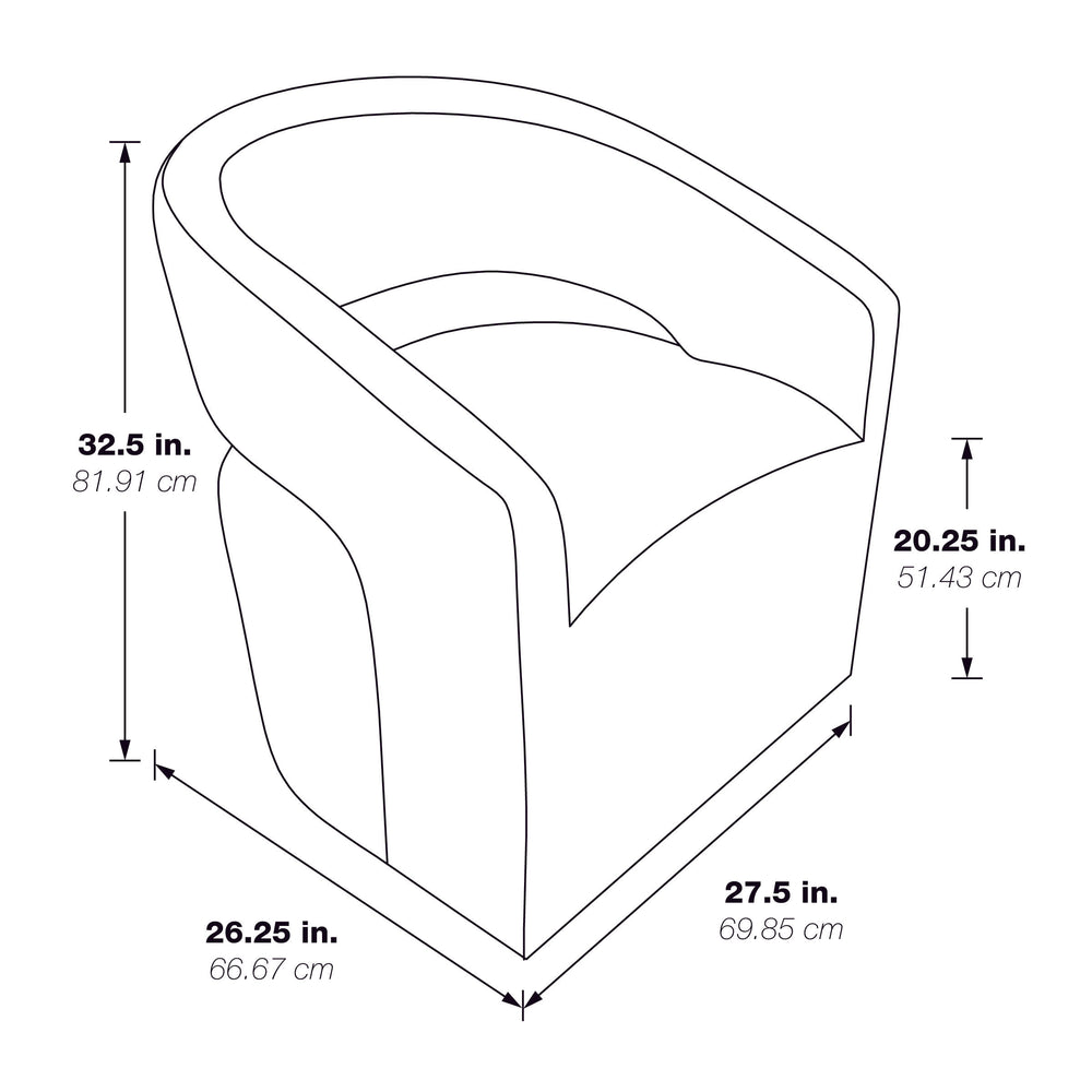 OSP Home Furnishings Devin Swivel Chair White