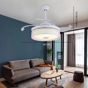 Homeroots Compact Ceiling Fan And Lamp With Remote  Metal 475557