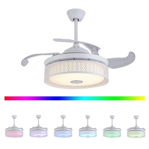 Homeroots Compact Ceiling Fan And Lamp With Remote  Metal 475557