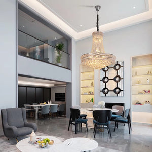 Homeroots Contemporary White Faux Crystal Chandelier   475562