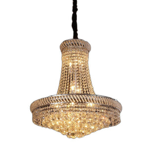 Homeroots Contemporary White Faux Crystal Chandelier   475562