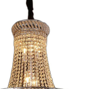 Homeroots Contemporary White Faux Crystal Chandelier   475562