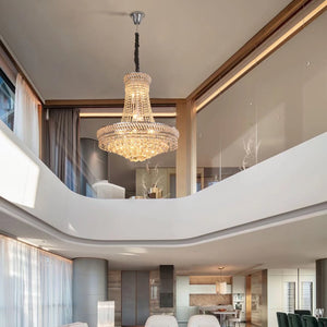 Homeroots Contemporary White Faux Crystal Chandelier   475562