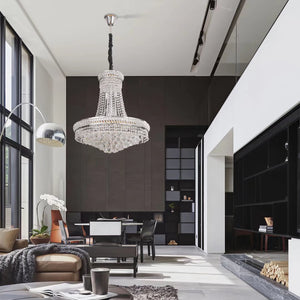 Homeroots Contemporary White Faux Crystal Chandelier   475562