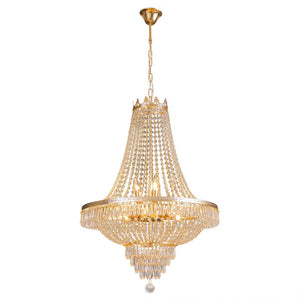 Homeroots Classy Glam Gold Faux Crystal Chandelier   475565