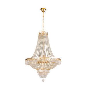 Homeroots Classy Glam Gold Faux Crystal Chandelier   475565