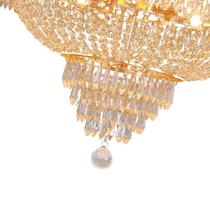 Homeroots Classy Glam Gold Faux Crystal Chandelier   475565