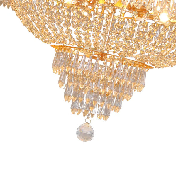 Homeroots Classy Glam Gold Faux Crystal Chandelier   475565