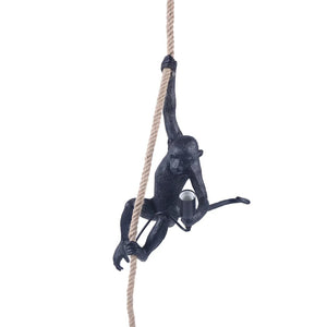 Homeroots Hanging Monkey On A Rope Pendant  Lamp   475573