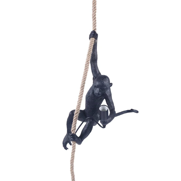 Homeroots Hanging Monkey On A Rope Pendant  Lamp   475573
