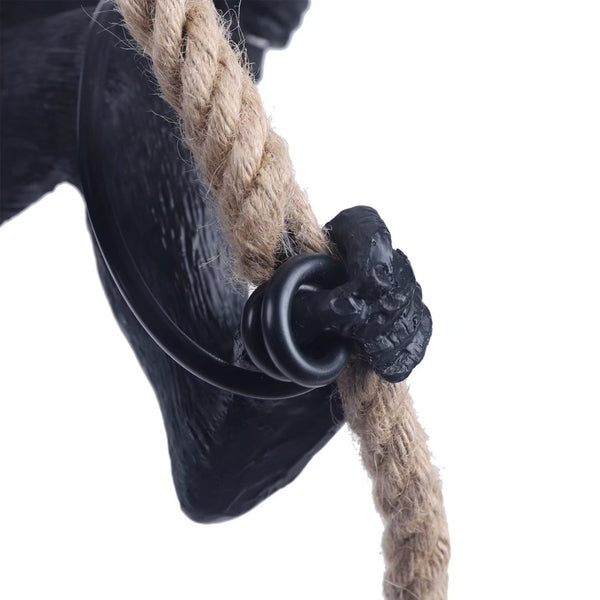 Homeroots Hanging Monkey On A Rope Pendant  Lamp   475573