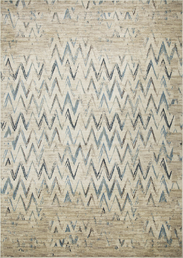 Homeroots 5' X 8' Ivory Chevron Area Rug  Polypropylene 475576