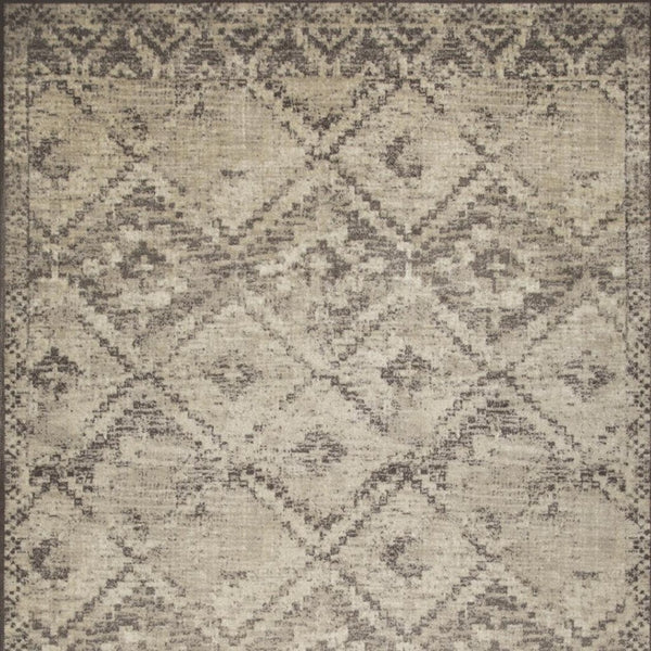 HomeRoots 5' Gray and Brown Abstract Area Rug – Modern Design, Durable, Stain-Resistant, Perfect for High-Traffic Areas 8' X 11' 475582