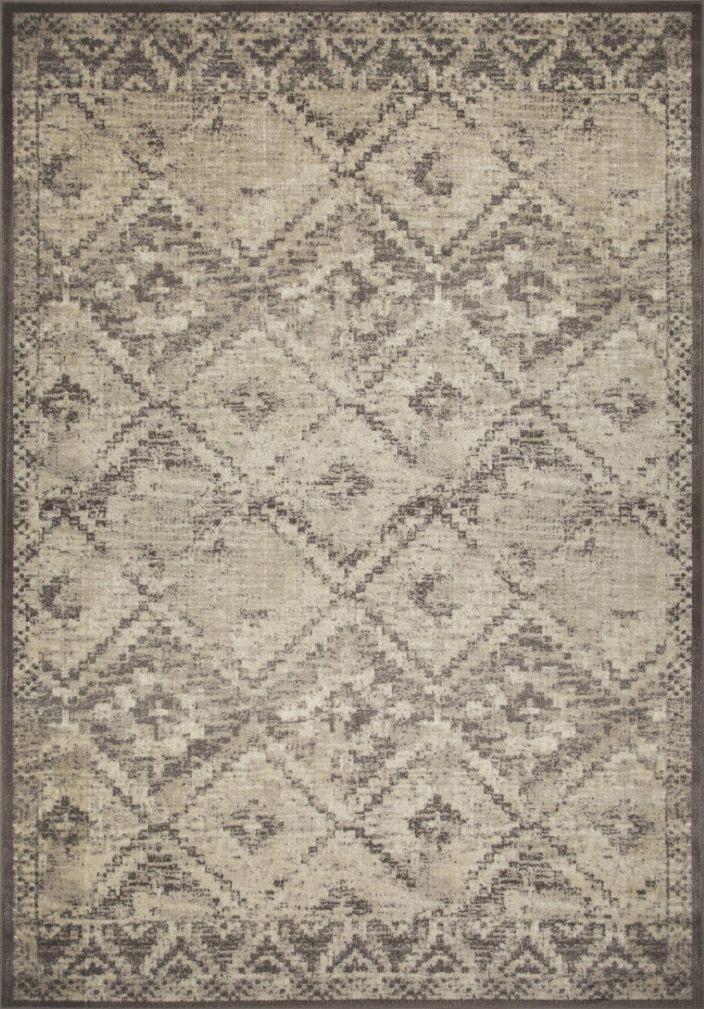 HomeRoots 5' Gray and Brown Abstract Area Rug – Modern Design, Durable, Stain-Resistant, Perfect for High-Traffic Areas 8' X 11' 475582