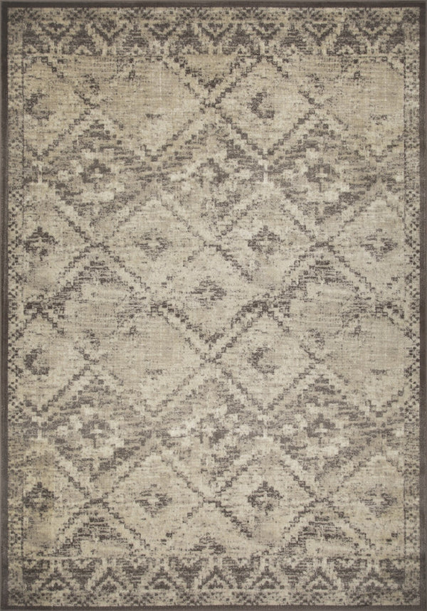 HomeRoots 5' Gray and Brown Abstract Area Rug – Modern Design, Durable, Stain-Resistant, Perfect for High-Traffic Areas 8' X 11' 475582
