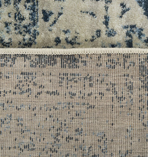 HomeRoots 5' Timeless Elegance Ivory and Blue Oriental Area Rug for Durable, Stylish Living Spaces Today! 8' Round 475588