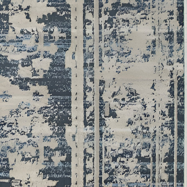 HomeRoots 5' Timeless Elegance Ivory and Blue Oriental Area Rug for Durable, Stylish Living Spaces Today! 8' Round 475588