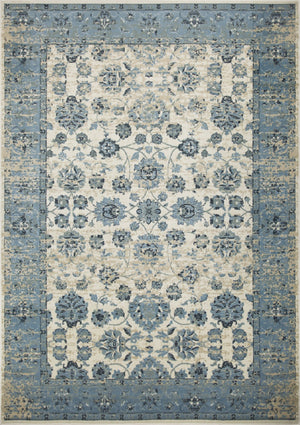 HomeRoots 8' Ivory and Sky Blue Oriental Area Rug – Timeless Elegance for Modern Living Spaces and Durability 8' X 11' 475592