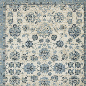 HomeRoots 8' Ivory and Sky Blue Oriental Area Rug – Timeless Elegance for Modern Living Spaces and Durability 8' X 11' 475592