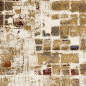 Homeroots 8' X 11' Natural Abstract Area Rug  Polypropylene 475602