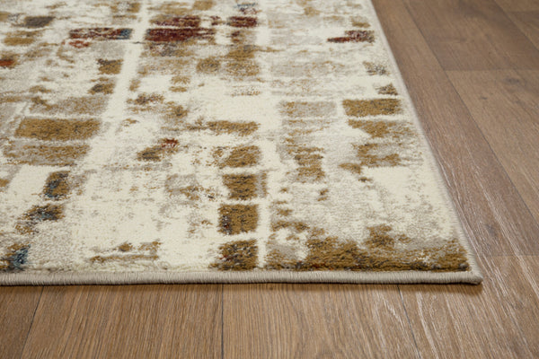 Homeroots 8' X 11' Natural Abstract Area Rug  Polypropylene 475602