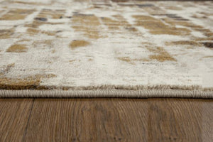 Homeroots 8' X 11' Natural Abstract Area Rug  Polypropylene 475602