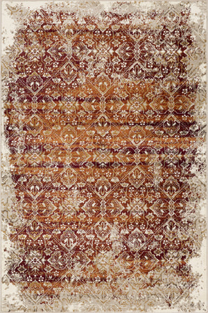 Homeroots 5' X 8' Rust Oriental Area Rug  Polypropylene 475616