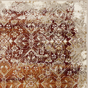 Homeroots 5' X 8' Rust Oriental Area Rug  Polypropylene 475616