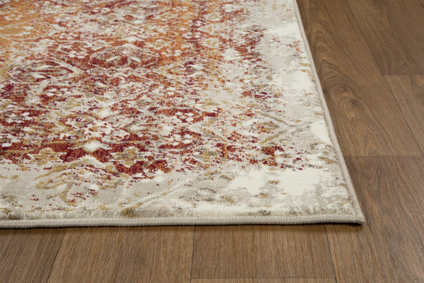 Homeroots 8' X 11' Rust Oriental Area Rug  Polypropylene 475617
