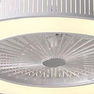 Homeroots Classy Ceiling Fan And Round Led Lamp  Metal 475621