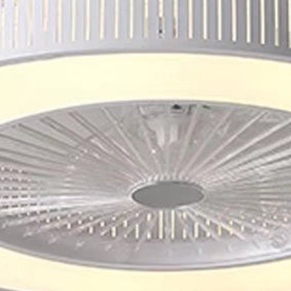 Homeroots Classy Ceiling Fan And Round Led Lamp  Metal 475621